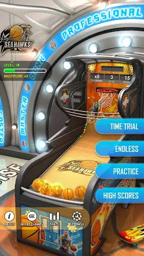 Скриншот 2 — Basketball Flick 3D
