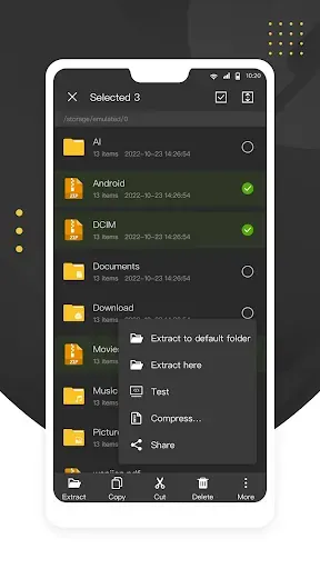 Скриншот 3 — Zip Эксперт : zip & rar & 7z