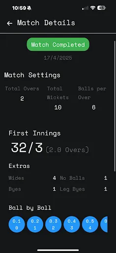Скриншот 2 — Gully Cricket Scorer