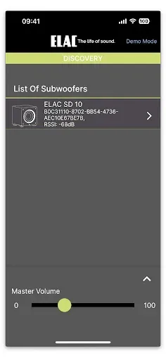 Скриншот 2 — ELAC SUB Control 3.0
