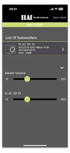 Скриншот 3 — ELAC SUB Control 3.0