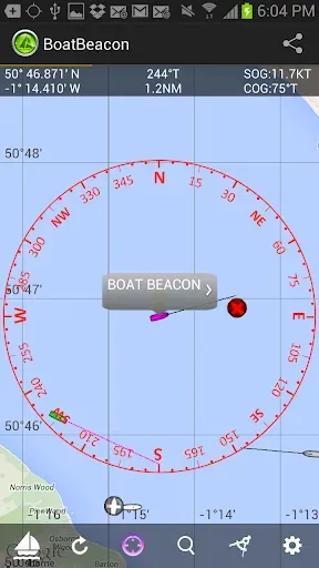 Скриншот 3 — Boat Beacon - AIS Navigation