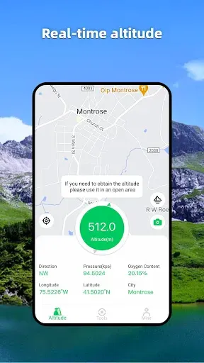 Скриншот 1 — Altimeter GPS Offline Altitude