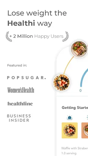 Скриншот 1 — Healthi: Weight Loss, Diet App