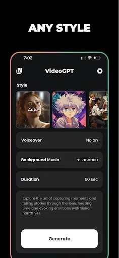 Скриншот 3 — VideoGPT - AI Video Generator