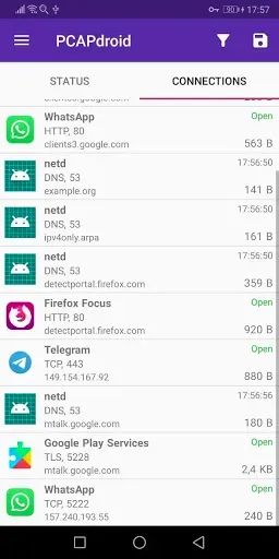 Скриншот 2 — PCAPdroid - network monitor