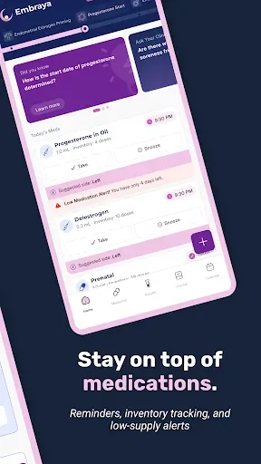 Скриншот 2 — Embraya: IVF Cycle Tracker