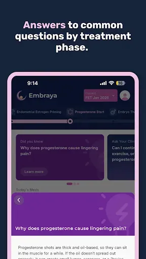 Скриншот 5 — Embraya: IVF Cycle Tracker