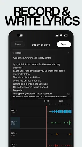 Скриншот 3 — Offtop Rap Studio & Song Maker