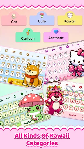 Скриншот 4 — Cute Keyboard: Kawaii & Emoji