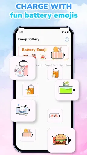 Скриншот 2 — Emoji Battery: Status Bar