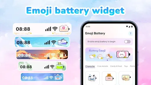 Скриншот 7 — Emoji Battery: Status Bar