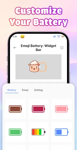 Скриншот 4 — Emoji Battery: Widget Bar