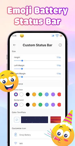 Скриншот 5 — Emoji Battery: Widget Bar