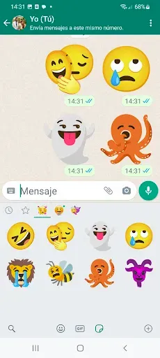 Скриншот 4 — Приложение Wasticker Emoji Mix