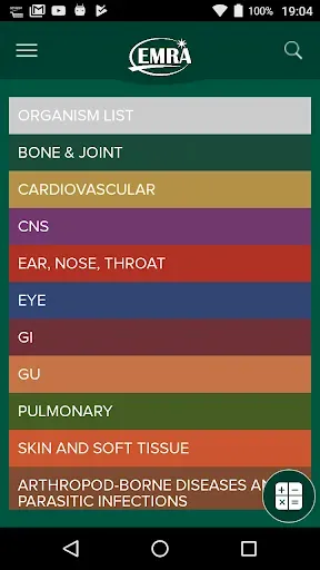 Скриншот 1 — EMRA Antibiotic Guide