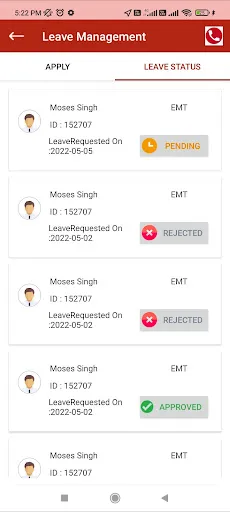 Скриншот 3 — Employee Attendance App