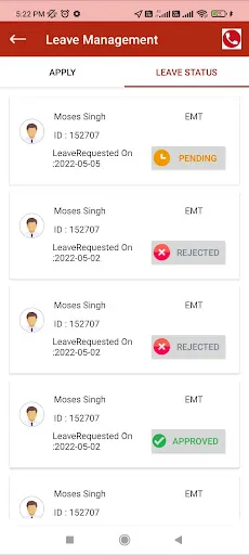 Скриншот 8 — Employee Attendance App