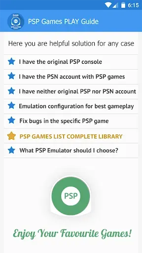 Скриншот 1 — PSP Games Emulator Guide