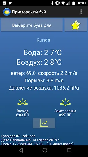 Скриншот 1 — Температура океана и волны