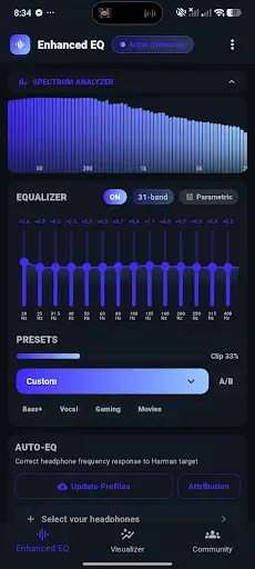 Скриншот 2 — Enhanced EQ – Equalizer & Bass