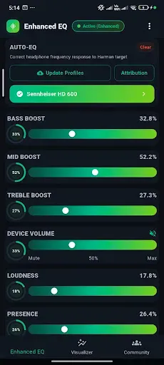 Скриншот 3 — Enhanced EQ – Equalizer & Bass