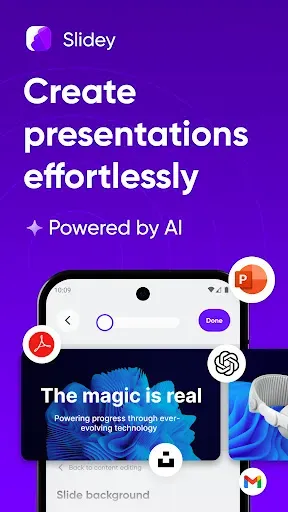 Скриншот 1 — Slidey: ai presentation maker