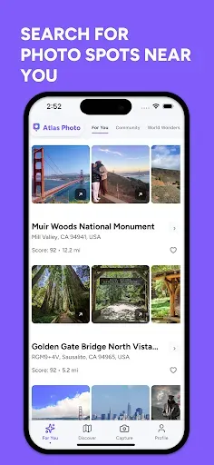 Скриншот 1 — Atlas Photo - Spot Finder