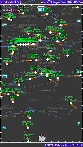 Скриншот 1 — ADSB Flight Tracker