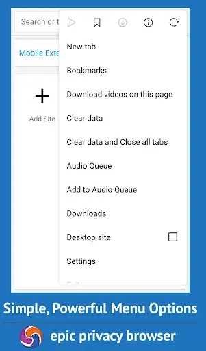 Скриншот 6 — Epic Privacy Browser - VPN