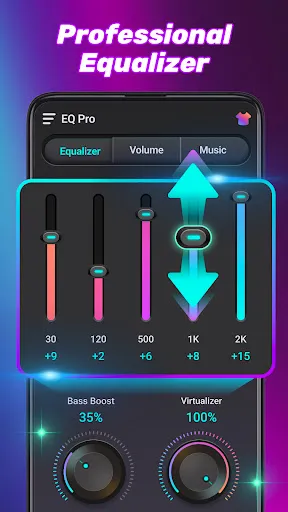 Скриншот 1 — EQ Pro - Equalizer & Volume