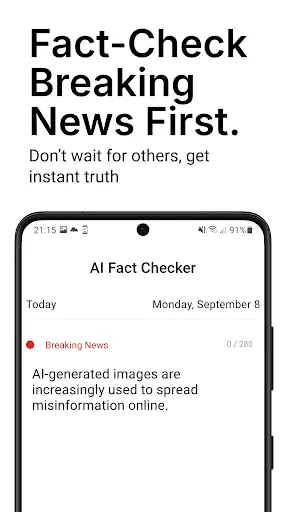 Скриншот 4 — AI Fact Checker: Verify News