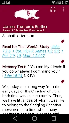 Скриншот 1 — SDA Sabbath School Quarterly