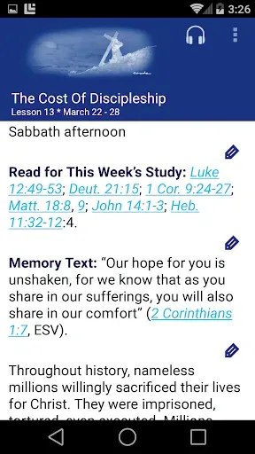 Скриншот 2 — SDA Sabbath School Quarterly