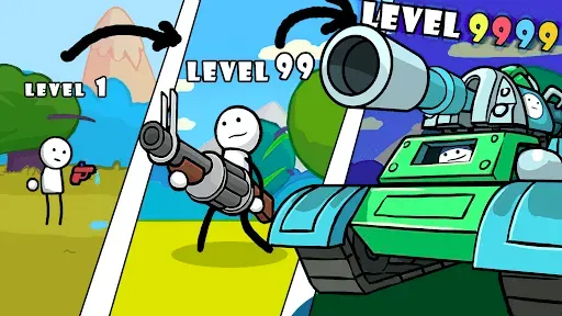Скриншот 1 — One Gun: Stickman оффлайн игры