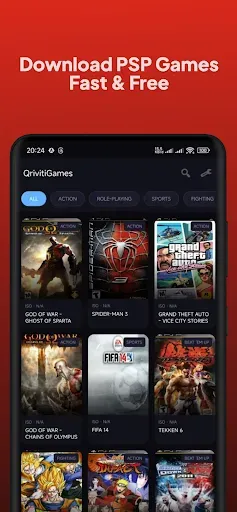 Скриншот 1 — PSP ROM Downloader for PPSSPP