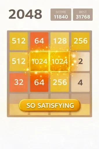 Скриншот 1 — 2048 Number Puzzle game