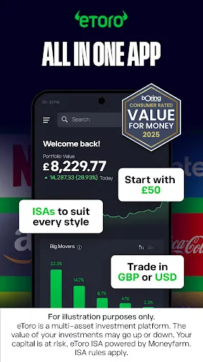 Скриншот 1 — eToro: Trade. Invest. Connect.