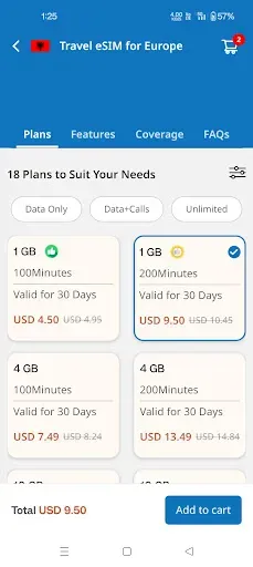 Скриншот 7 — eTravelsim - Travel eSim