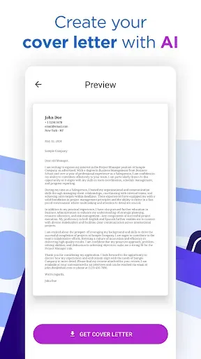 Скриншот 4 — AI Resume Builder CV Maker PDF
