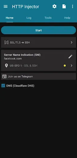 Скриншот 1 — HTTP Injector (SSH/V2ray) VPN