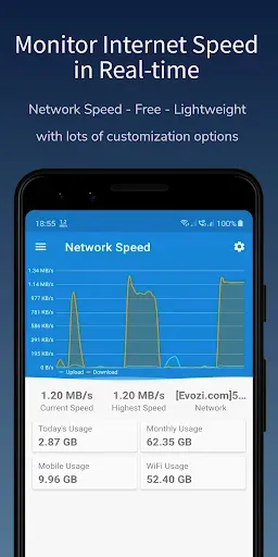 Скриншот 1 — Network Speed - Speed Meter