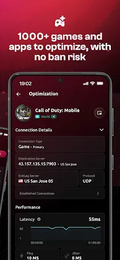 Скриншот 3 — ExitLag: Fix Ping Mobile & Lag
