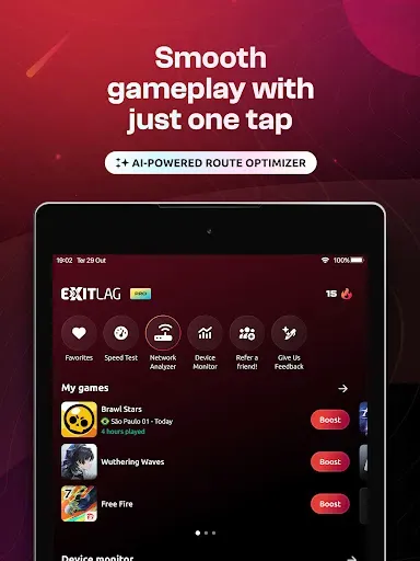 Скриншот 7 — ExitLag: Fix Ping Mobile & Lag
