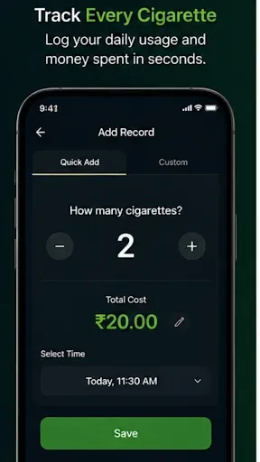Скриншот 3 — Cigarette Expense Tracker