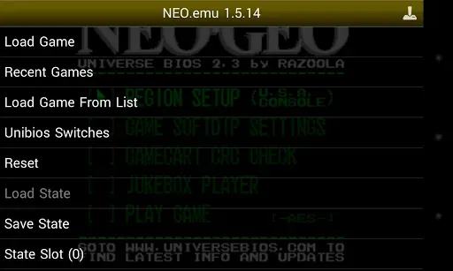 Скриншот 1 — NEO.emu (Arcade Emulator)