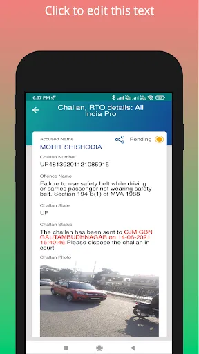 Скриншот 3 — Challan Info - Vahan Info