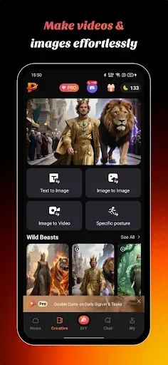 Скриншот 2 — Purvia: AI Art, Video & Swap