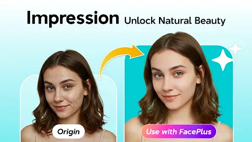 Скриншот 1 — FacePlus: AI Face Editor