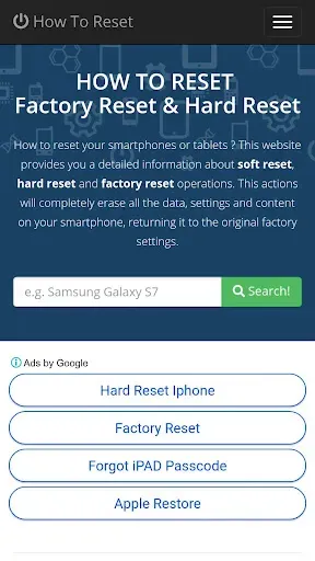 Скриншот 1 — Factory Reset Guide
